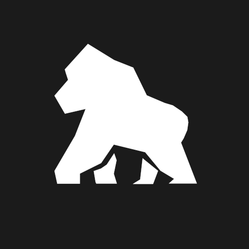 Minimalistic Dark Gorilla Moe Logo